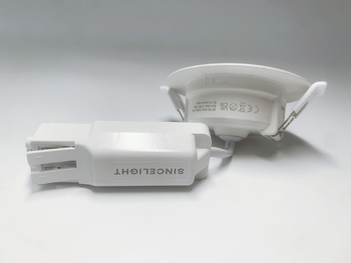 Pack of 2,3W 2700-6000K Cutout 65mm LED Slim Round Downlight Anti-Glare COB Spotlight Hight lumen Panel Recessed Ceiling Lamp