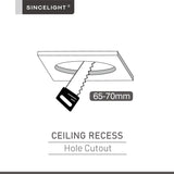 Pack of 2,3W 2700-6000K Cutout 65mm LED Slim Round Downlight Anti-Glare COB Spotlight Hight lumen Panel Recessed Ceiling Lamp