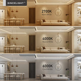 Pack of 2,3W 2700-6000K Cutout 65mm LED Slim Round Downlight Anti-Glare COB Spotlight Hight lumen Panel Recessed Ceiling Lamp