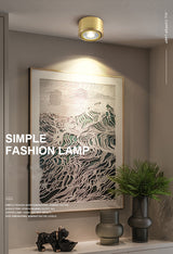 COB Downlight All-copper Spotlights Household Living Room Light Luxury Corridor Porch Aisle Small Ceiling Led Ceiling Lamp