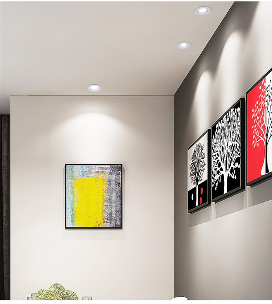 Dimmable LED Downlight 220v 110V Slim Ceiling Light 5W 10W 12W COB Spot light Led Panel Light Bedroom Kitchen Indoor Spot lamp