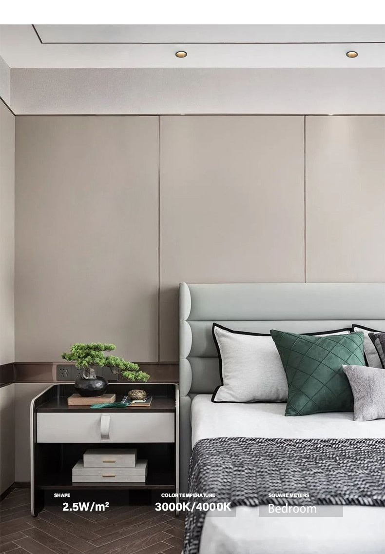 BRGT LED Downlight Ultra Thin Anti Glare 5W 7W Recessed Ceiling Lamp Aluminum Spot Lights For Kitchen Living Room Indoor Lighting