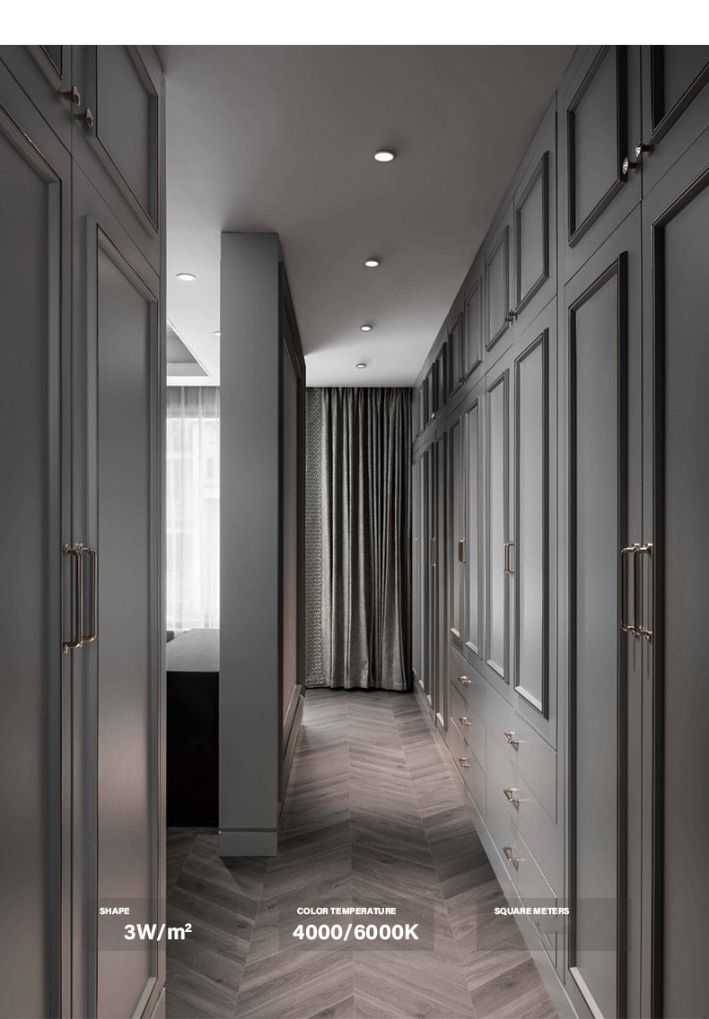 BRGT LED Downlight Ultra Thin Anti Glare 5W 7W Recessed Ceiling Lamp Aluminum Spot Lights For Kitchen Living Room Indoor Lighting