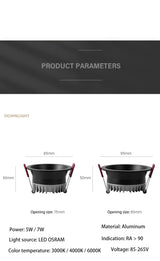 BRGT LED Downlight Ultra Thin Anti Glare 5W 7W Recessed Ceiling Lamp Aluminum Spot Lights For Kitchen Living Room Indoor Lighting