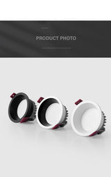 BRGT LED Downlight Ultra Thin Anti Glare 5W 7W Recessed Ceiling Lamp Aluminum Spot Lights For Kitchen Living Room Indoor Lighting