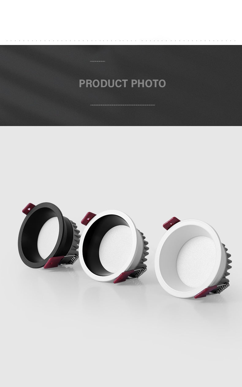 BRGT LED Downlight Ultra Thin Anti Glare 5W 7W Recessed Ceiling Lamp Aluminum Spot Lights For Kitchen Living Room Indoor Lighting