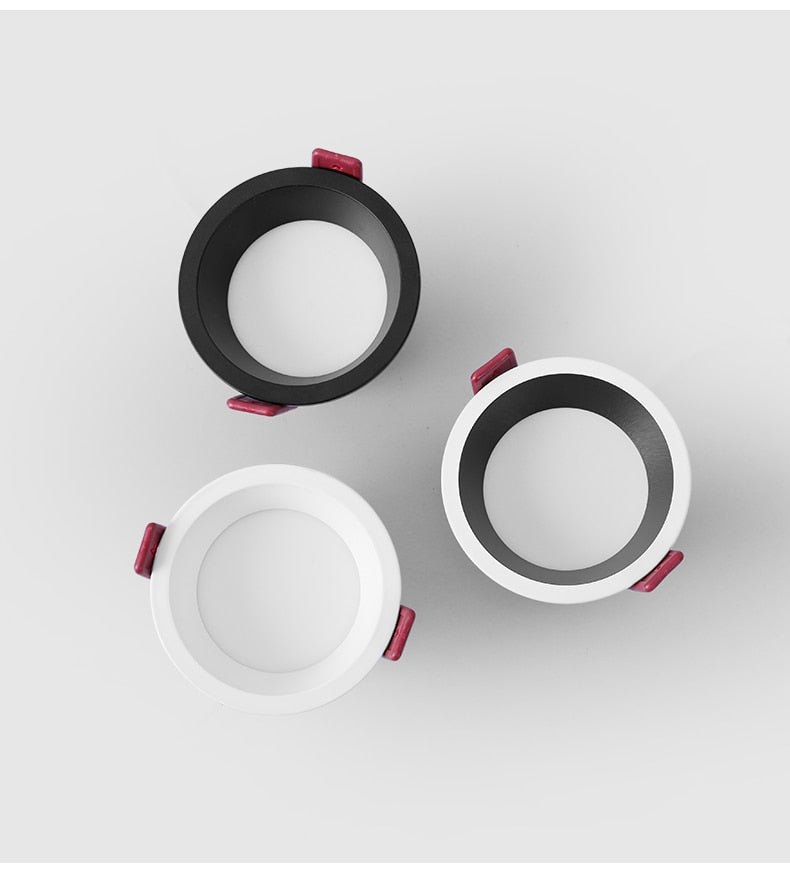 BRGT LED Downlight Ultra Thin Anti Glare 5W 7W Recessed Ceiling Lamp Aluminum Spot Lights For Kitchen Living Room Indoor Lighting