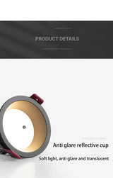 BRGT LED Downlight Ultra Thin Anti Glare 5W 7W Recessed Ceiling Lamp Aluminum Spot Lights For Kitchen Living Room Indoor Lighting