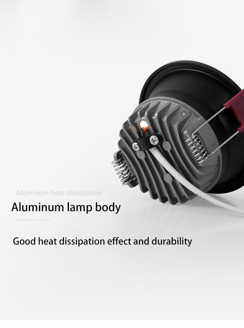 BRGT LED Downlight Ultra Thin Anti Glare 5W 7W Recessed Ceiling Lamp Aluminum Spot Lights For Kitchen Living Room Indoor Lighting