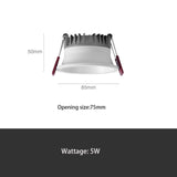 BRGT LED Downlight Ultra Thin Anti Glare 5W 7W Recessed Ceiling Lamp Aluminum Spot Lights For Kitchen Living Room Indoor Lighting