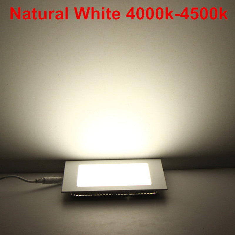 AC/DC 12V/24V Ultra Thin Design 3W 6W 9W 12W 15W 25W LED Ceiling Recessed Grid Downlight Square LED Panel Light