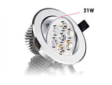 Bright Recessed LED Dimmable Downlight COB 9W 12W 15W 21W LED Spot light decoration Ceiling Lamp AC 110V 220V