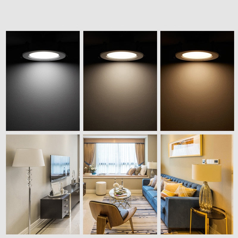 White Led Downlight Recessed Indoor Led Ceiling Lamp 5W 9W 12W 18W AC220V Led Spot Lamp For Living Room Foyer Bar Counter Office