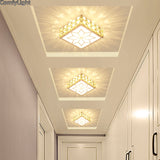Gold Square crystal LED Downlight 5W Ceiling Lamp indoor Spot Down Light home living room kitchen bedroom hotel atelier Aisle