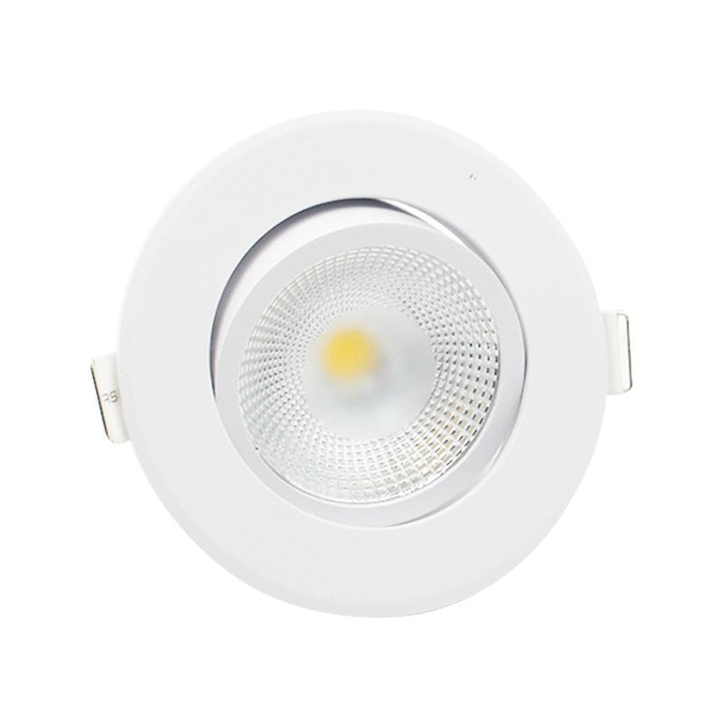 COB LED Downlight 3/5W 110-240V 270/450lm White Ceiling Spot Lamp Warm/Cold White 55mm 75mm Cut Hole No Flicker Driver