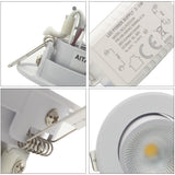 COB LED Downlight 3/5W 110-240V 270/450lm White Ceiling Spot Lamp Warm/Cold White 55mm 75mm Cut Hole No Flicker Driver