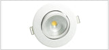 COB LED Downlight 3/5W 110-240V 270/450lm White Ceiling Spot Lamp Warm/Cold White 55mm 75mm Cut Hole No Flicker Driver