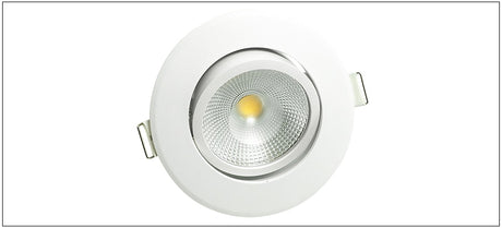 COB LED Downlight 3/5W 110-240V 270/450lm White Ceiling Spot Lamp Warm/Cold White 55mm 75mm Cut Hole No Flicker Driver