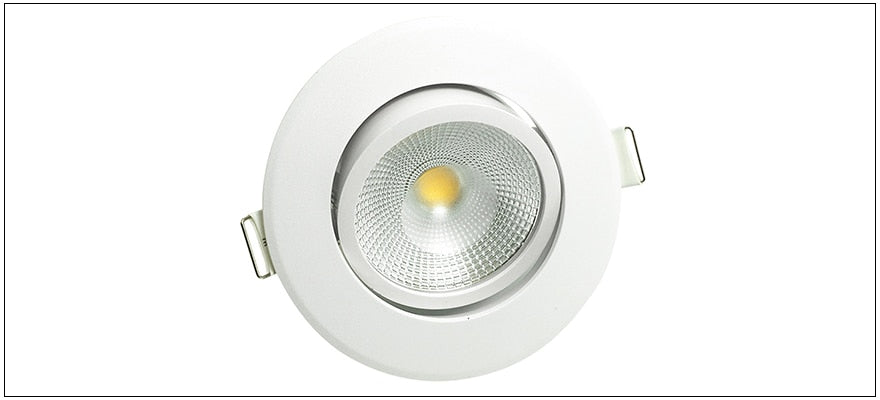 COB LED Downlight 3/5W 110-240V 270/450lm White Ceiling Spot Lamp Warm/Cold White 55mm 75mm Cut Hole No Flicker Driver