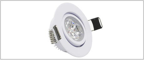 COB LED Downlight 3/5W 110-240V 270/450lm White Ceiling Spot Lamp Warm/Cold White 55mm 75mm Cut Hole No Flicker Driver