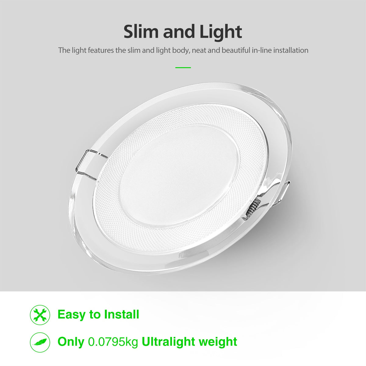 Led Downlight Recessed Ceiling Light 5W 220V No-Flicker 500LM LED Downlight Panel Round Indoor Lighting Decorations