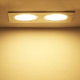 LED Downlight Ceiling Grille Lamp Rectangular Spotlight Recessed Ceiling Double Daring Lamp Aluminum Light  AC 220V