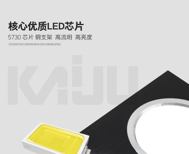 LED Downlight Ceiling Grille Lamp Rectangular Spotlight Recessed Ceiling Double Daring Lamp Aluminum Light  AC 220V