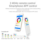 FUT064 2.4GHZ RF Remote/WIFI APP/Third Party Voice Control LED Lamp Miboxer AC100-240V 9W RGB+CCT Square LED Downlight AIuminum