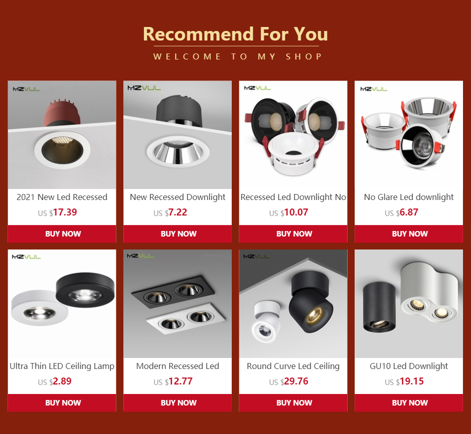 Anti-Glare LED Downlight 15W 12W 5W Recessed LED Spot Lighting Bedroom Kitchen Indoor led down light lamp 220V 110V Spot lights