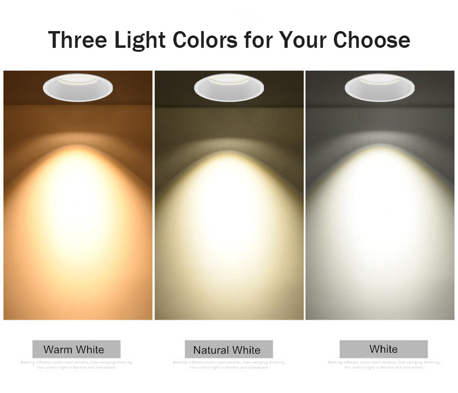 Anti-Glare LED Downlight 15W 12W 5W Recessed LED Spot Lighting Bedroom Kitchen Indoor led down light lamp 220V 110V Spot lights