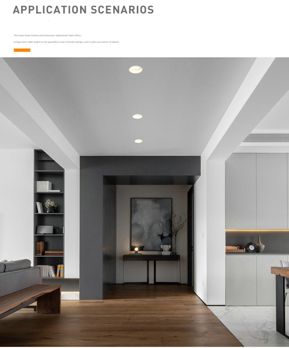 Anti-Glare LED Downlight 15W 12W 5W Recessed LED Spot Lighting Bedroom Kitchen Indoor led down light lamp 220V 110V Spot lights