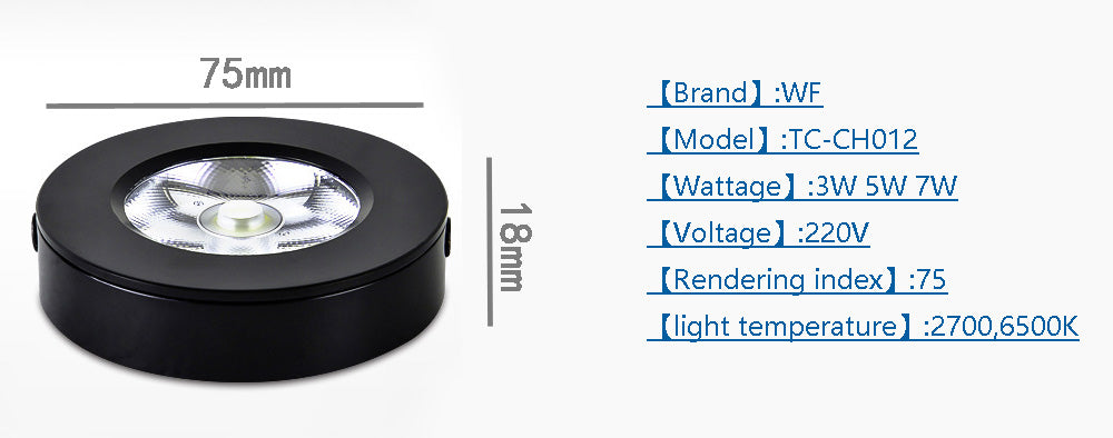 LED COB Mini Surface Mount Led Downlight 3W 5W 220V lamp Ultra-thin Cob Spot Led Light lighting Ceiling Home Cabinet Wardrobe