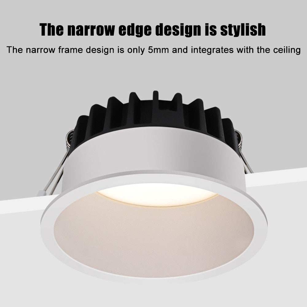 Led Ceiling Lamp Anti-Corrosion LED Downlight Anti-Glare Spot Lighting Bedroom Kitchen Recessed Downlight For Foyer Hallways
