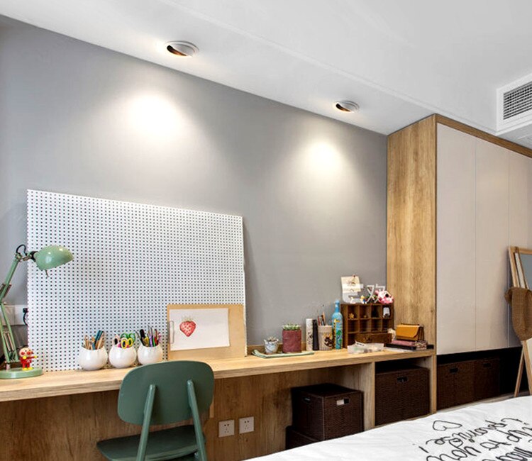 AC85-265V DC12V 360° Rotatable Angle LED Recessed Downlight 5W 7W 10W Dimmable LED Ceiling Spot Light 3000K/4000K/6000K