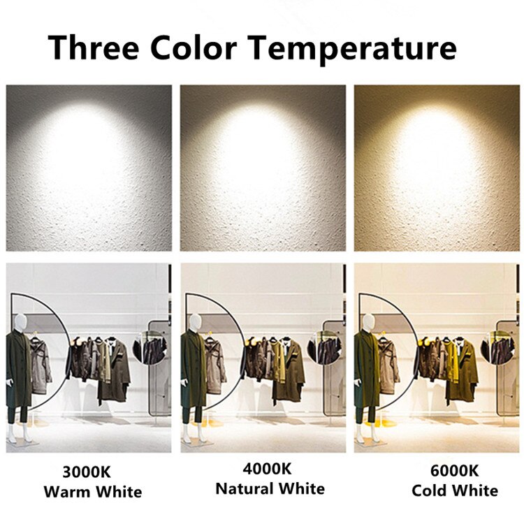 AC85-265V DC12V 360° Rotatable Angle LED Recessed Downlight 5W 7W 10W Dimmable LED Ceiling Spot Light 3000K/4000K/6000K