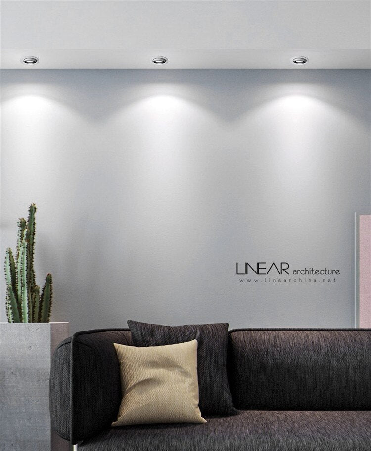 AC85-265V DC12V 360° Rotatable Angle LED Recessed Downlight 5W 7W 10W Dimmable LED Ceiling Spot Light 3000K/4000K/6000K