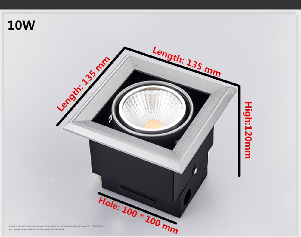 Dimmable Recessed COB LED Downlights 10W 20W LED Ceiling Spot Lights AC85~265V LED Ceiling Lamps Warm/Cold White Indoor Lighting