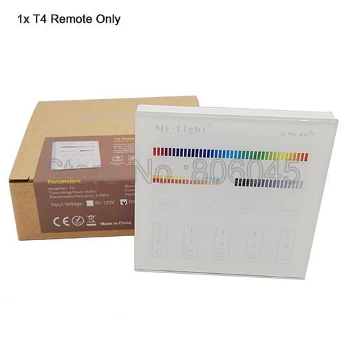  FUT064 9W RGB+CCT Square LED Downlight Recessed Light AC85-265V Wi-Fi Compatible 2.4G 4-Zone Wireless Remote