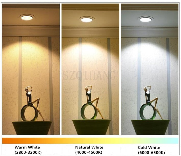 led downlight lamp 7W 10W 15W 20W cob led spot light 220V / 110V ceiling recessed downlights AC85-265V