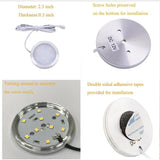 Surface Mounted Round DC12V 2.5W LED Spotlight LED Downlight Recessed Ceiling Lamps for Home Kitchen Showcase Cabinet Cupboard