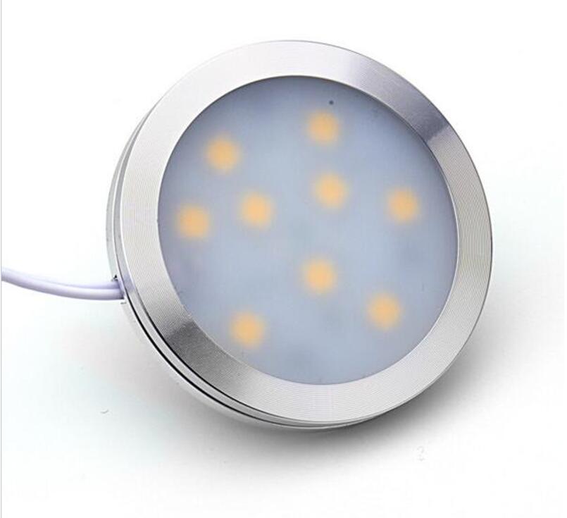 Surface Mounted Round DC12V 2.5W LED Spotlight LED Downlight Recessed Ceiling Lamps for Home Kitchen Showcase Cabinet Cupboard