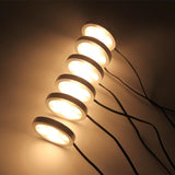 Under Cabinet LED Light Warm Cool White LED Downlight Spotlight Puck Lamps Dimmable 6pcs/set 6x2W for Kitchen Room
