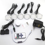Under Cabinet LED Light Warm Cool White LED Downlight Spotlight Puck Lamps Dimmable 6pcs/set 6x2W for Kitchen Room