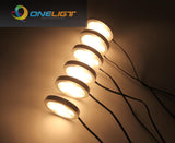 Under Cabinet LED Light Warm Cool White LED Downlight Spotlight Puck Lamps Dimmable 6pcs/set 6x2W for Kitchen Room