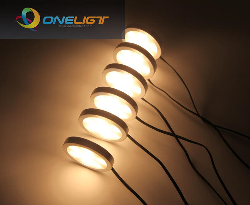 Under Cabinet LED Light Warm Cool White LED Downlight Spotlight Puck Lamps Dimmable 6pcs/set 6x2W for Kitchen Room