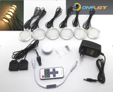 Under Cabinet LED Light Warm Cool White LED Downlight Spotlight Puck Lamps Dimmable 6pcs/set 6x2W for Kitchen Room