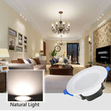 LED Dimmable Recessed 10pcs/lots 7W 3 Color Downlight Ceiling Panel Light UK