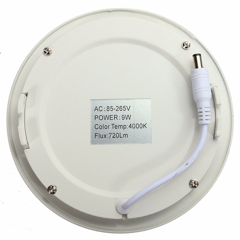 Dimmable LED Downlight 9W Ceiling Round Ultra-thin Power Driver Ceiling Panel Lights Cool/Natural/Warm White 85-265V+LED Driver