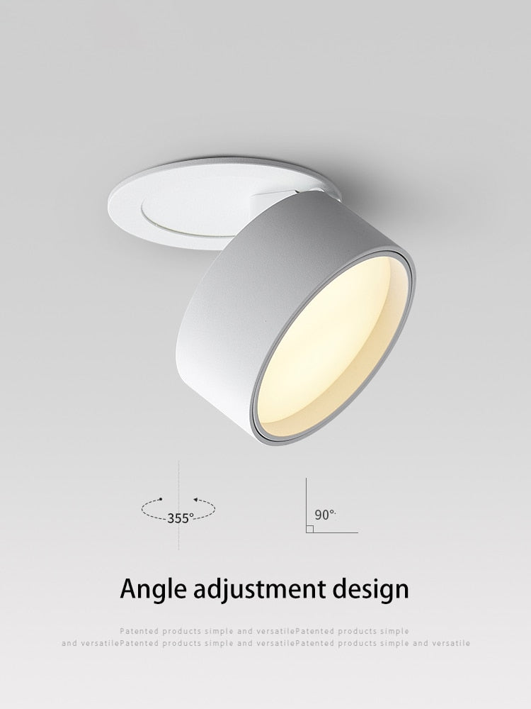 BRGT Led Downlight 3W5W7W12W Recessed Ceiling Lamp Foldable Spotlights Adjustable Focos 85-220V For Kitchen Home Indoor Lighting