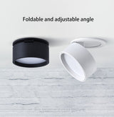 BRGT Led Downlight 3W5W7W12W Recessed Ceiling Lamp Foldable Spotlights Adjustable Focos 85-220V For Kitchen Home Indoor Lighting